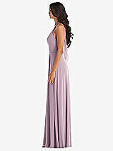 Alt View 3 Thumbnail - Suede Rose High Neck Halter Backless Maxi Dress