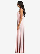 Alt View 3 Thumbnail - Ballet Pink High Neck Halter Backless Maxi Dress