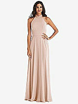 Alt View 1 Thumbnail - Cameo High Neck Halter Backless Maxi Dress