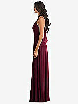 Alt View 3 Thumbnail - Cabernet High Neck Halter Backless Maxi Dress