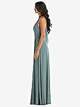 Alt View 3 Thumbnail - Icelandic High Neck Halter Backless Maxi Dress