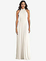 Alt View 2 Thumbnail - Ivory High Neck Halter Backless Maxi Dress