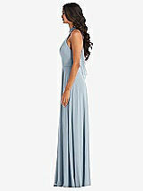 Alt View 3 Thumbnail - Mist High Neck Halter Backless Maxi Dress