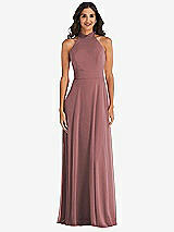 Alt View 2 Thumbnail - Rosewood High Neck Halter Backless Maxi Dress