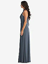 Alt View 3 Thumbnail - Silverstone High Neck Halter Backless Maxi Dress