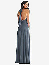 Alt View 4 Thumbnail - Silverstone High Neck Halter Backless Maxi Dress