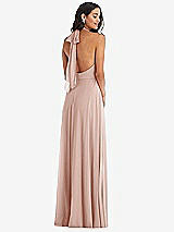 Alt View 4 Thumbnail - Toasted Sugar High Neck Halter Backless Maxi Dress