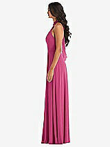 Alt View 3 Thumbnail - Tea Rose High Neck Halter Backless Maxi Dress