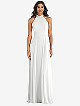 Alt View 2 Thumbnail - White High Neck Halter Backless Maxi Dress