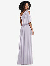 Rear View Thumbnail - Moondance One-Shoulder Bell Sleeve Chiffon Maxi Dress