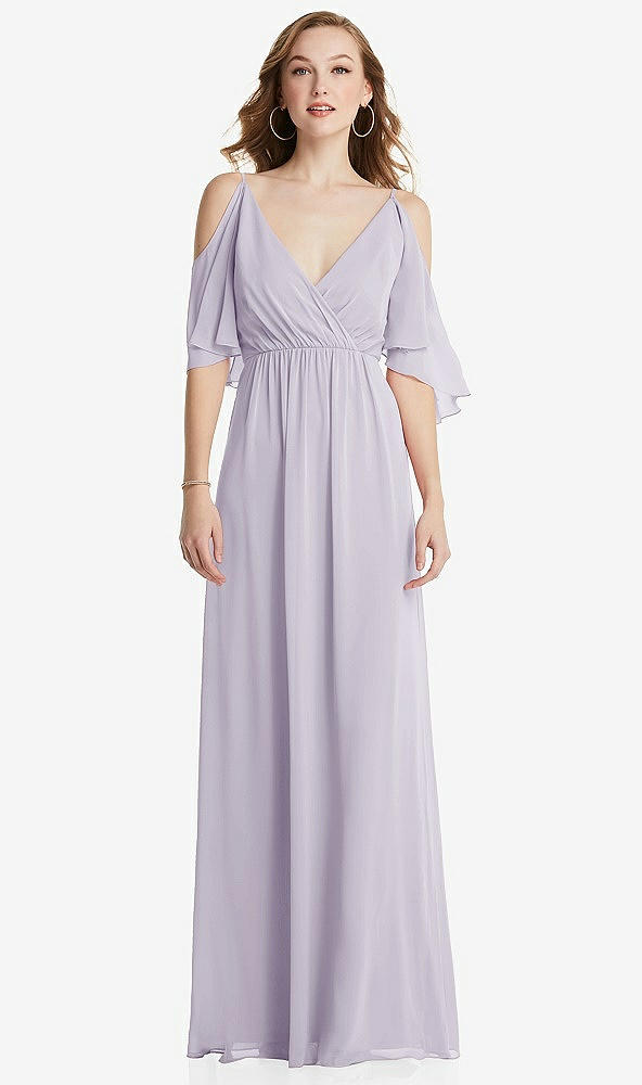 Front View - Moondance Convertible Cold-Shoulder Draped Wrap Maxi Dress