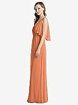 Alt View 2 Thumbnail - Sweet Melon Convertible Cold-Shoulder Draped Wrap Maxi Dress