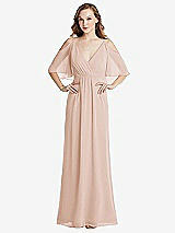 Alt View 1 Thumbnail - Cameo Convertible Cold-Shoulder Draped Wrap Maxi Dress