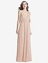 Alt View 3 Thumbnail - Cameo Convertible Cold-Shoulder Draped Wrap Maxi Dress