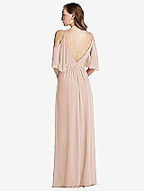 Rear View Thumbnail - Cameo Convertible Cold-Shoulder Draped Wrap Maxi Dress