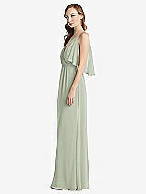 Alt View 2 Thumbnail - Celadon Convertible Cold-Shoulder Draped Wrap Maxi Dress