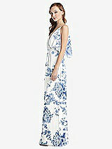 Alt View 2 Thumbnail - Cottage Rose Dusk Blue Convertible Cold-Shoulder Draped Wrap Maxi Dress