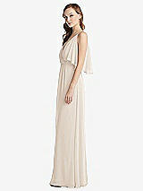 Alt View 2 Thumbnail - Oat Convertible Cold-Shoulder Draped Wrap Maxi Dress