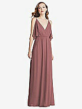 Alt View 3 Thumbnail - Rosewood Convertible Cold-Shoulder Draped Wrap Maxi Dress