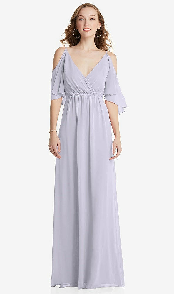 Front View - Silver Dove Convertible Cold-Shoulder Draped Wrap Maxi Dress