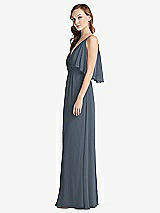 Alt View 2 Thumbnail - Silverstone Convertible Cold-Shoulder Draped Wrap Maxi Dress