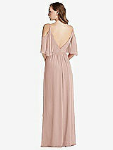 Rear View Thumbnail - Toasted Sugar Convertible Cold-Shoulder Draped Wrap Maxi Dress