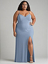 Alt View 1 Thumbnail - Cloudy Tie-Back Cutout Maxi Dress with Front Slit