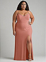 Alt View 1 Thumbnail - Desert Rose Tie-Back Cutout Maxi Dress with Front Slit