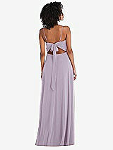 Rear View Thumbnail - Lilac Haze Tie-Back Cutout Maxi Dress with Front Slit