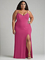 Alt View 1 Thumbnail - Tea Rose Tie-Back Cutout Maxi Dress with Front Slit