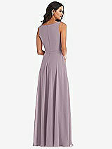 Alt View 5 Thumbnail - Lilac Dusk Deep V-Neck Chiffon Maxi Dress