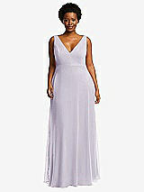 Front View Thumbnail - Moondance Deep V-Neck Chiffon Maxi Dress