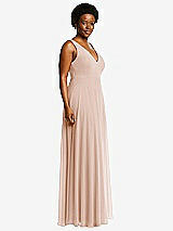 Side View Thumbnail - Cameo Deep V-Neck Chiffon Maxi Dress