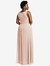 Rear View Thumbnail - Cameo Deep V-Neck Chiffon Maxi Dress