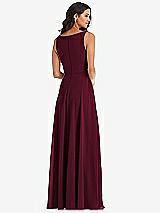 Alt View 5 Thumbnail - Cabernet Deep V-Neck Chiffon Maxi Dress