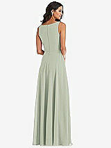 Alt View 5 Thumbnail - Celadon Deep V-Neck Chiffon Maxi Dress