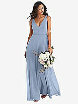 Alt View 1 Thumbnail - Cloudy Deep V-Neck Chiffon Maxi Dress