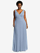 Front View Thumbnail - Cloudy Deep V-Neck Chiffon Maxi Dress