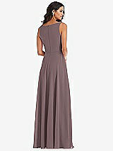 Alt View 5 Thumbnail - French Truffle Deep V-Neck Chiffon Maxi Dress