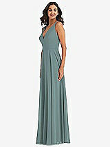 Alt View 4 Thumbnail - Icelandic Deep V-Neck Chiffon Maxi Dress