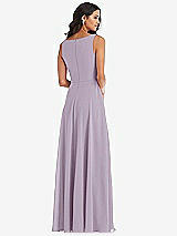 Alt View 5 Thumbnail - Lilac Haze Deep V-Neck Chiffon Maxi Dress