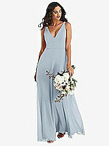 Alt View 1 Thumbnail - Mist Deep V-Neck Chiffon Maxi Dress