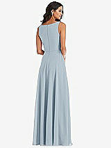 Alt View 5 Thumbnail - Mist Deep V-Neck Chiffon Maxi Dress