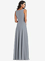 Alt View 5 Thumbnail - Platinum Deep V-Neck Chiffon Maxi Dress