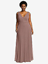 Front View Thumbnail - Sienna Deep V-Neck Chiffon Maxi Dress