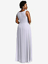 Rear View Thumbnail - Silver Dove Deep V-Neck Chiffon Maxi Dress