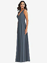 Alt View 4 Thumbnail - Silverstone Deep V-Neck Chiffon Maxi Dress