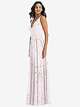 Alt View 4 Thumbnail - Watercolor Print Deep V-Neck Chiffon Maxi Dress