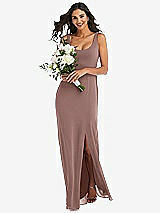 Alt View 1 Thumbnail - Sienna Scoop Neck Open-Back Trumpet Gown