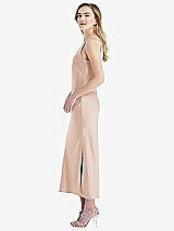 Side View Thumbnail - Cameo One-Shoulder Asymmetrical Midi Slip Dress